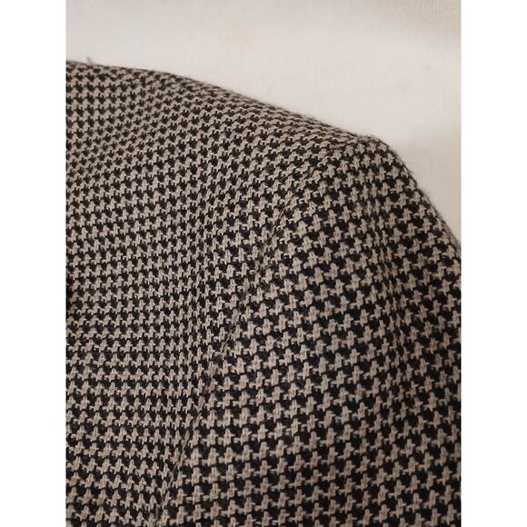 Oscar De La Renta Houndstooth Blazer Sz 48 Brown Wool Sportscoat Classy Designer - Picture 4 of 16